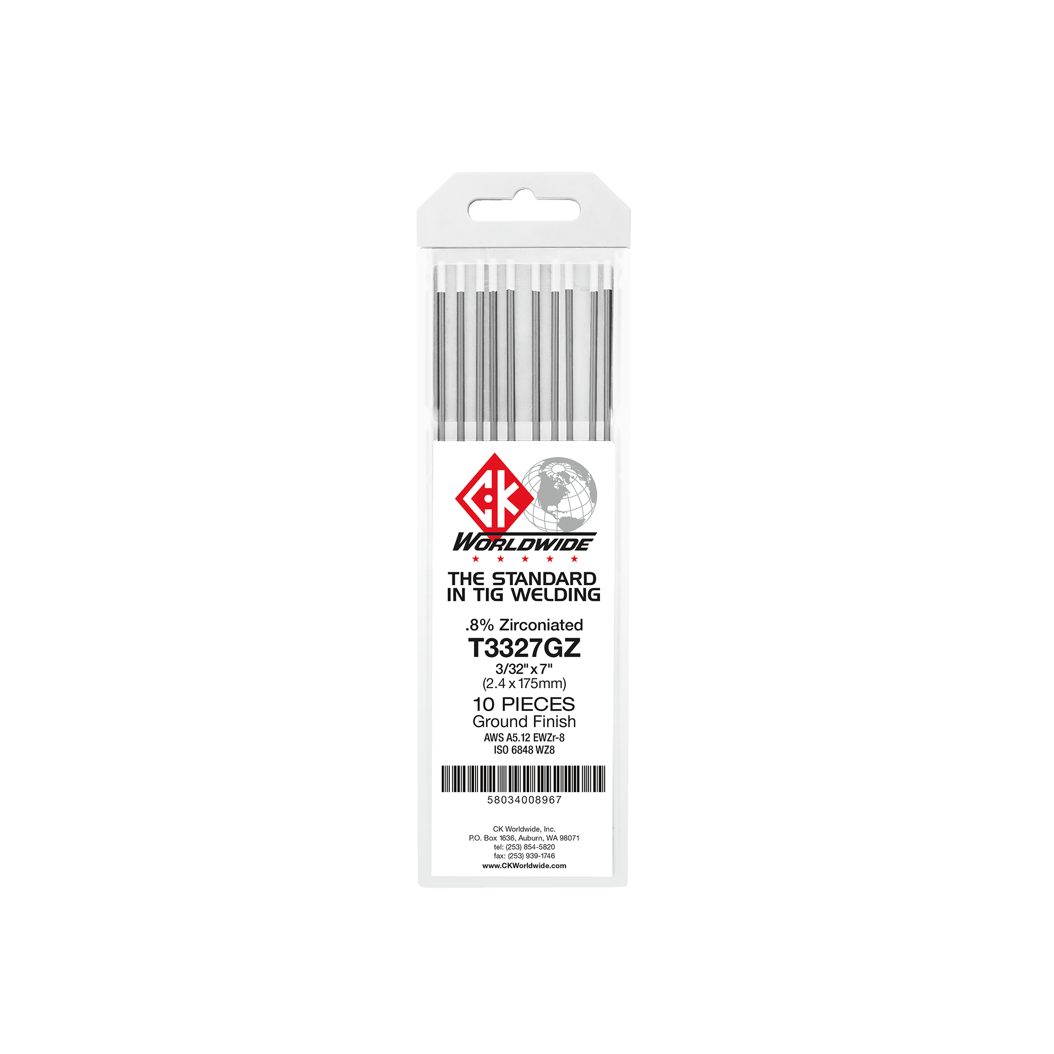 CK Worldwide Tungsten electrode GZ white - EWS - European